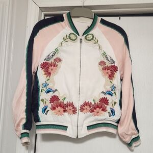 Paul & Joe Sister Embroidered Bomber Jacket Sz S